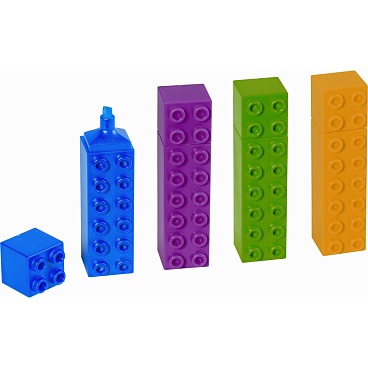 Маркер текстовый Brunnen Лего, ассорти 4 цвета - 3
